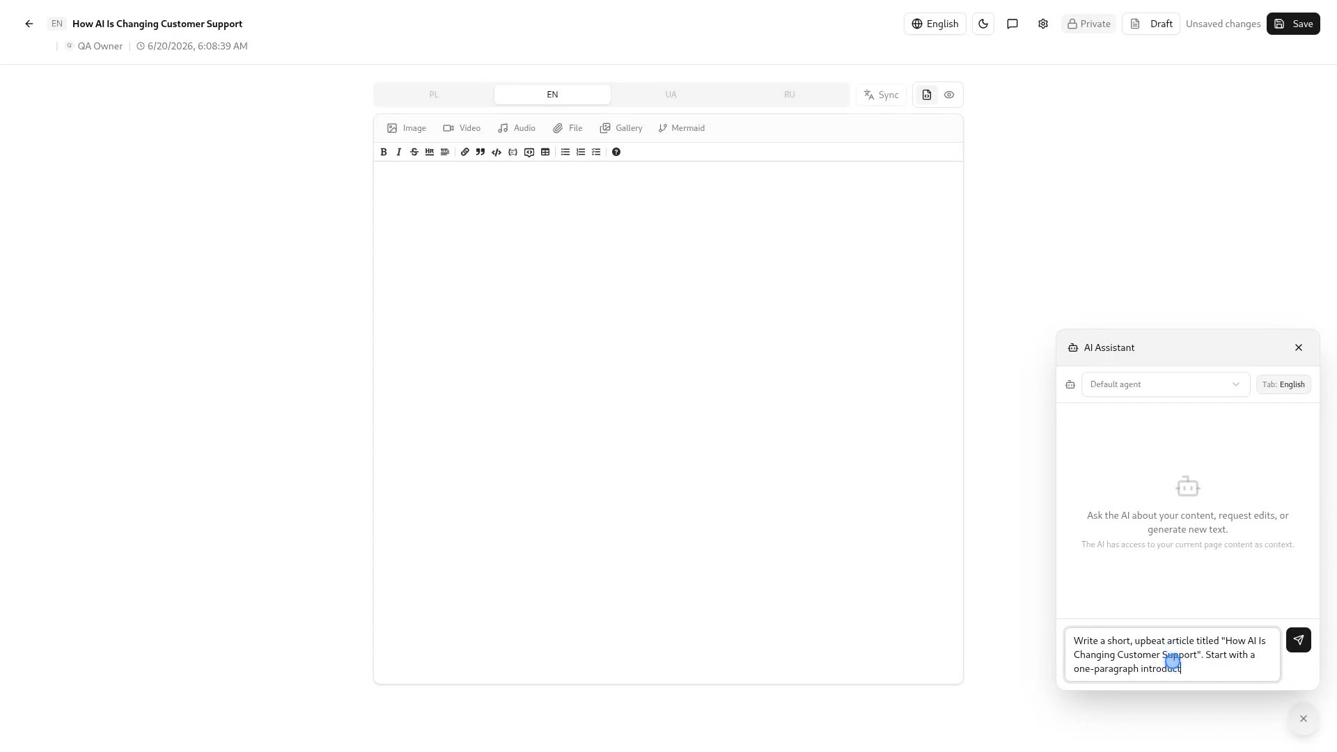  AI-assisted documentation